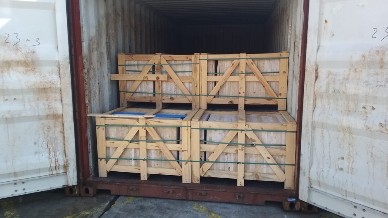 America shipment 2 — packed natural stone crates
