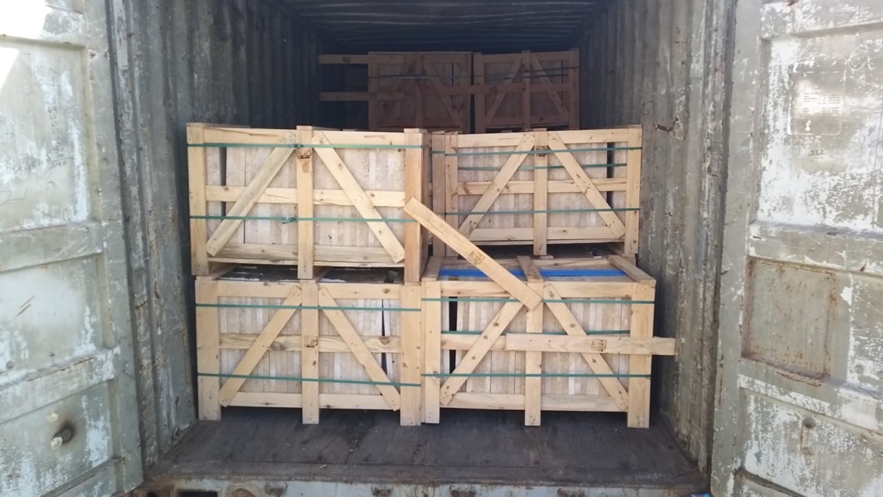 America shipment 4 — packed natural stone crates
