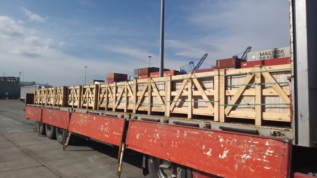 America shipment 7 — packed natural stone crates