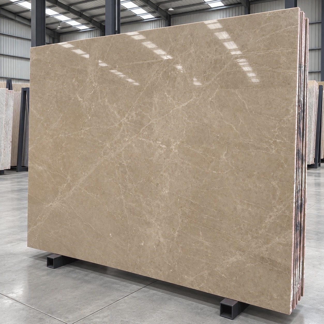 Armani Beige polished marble slab detail
