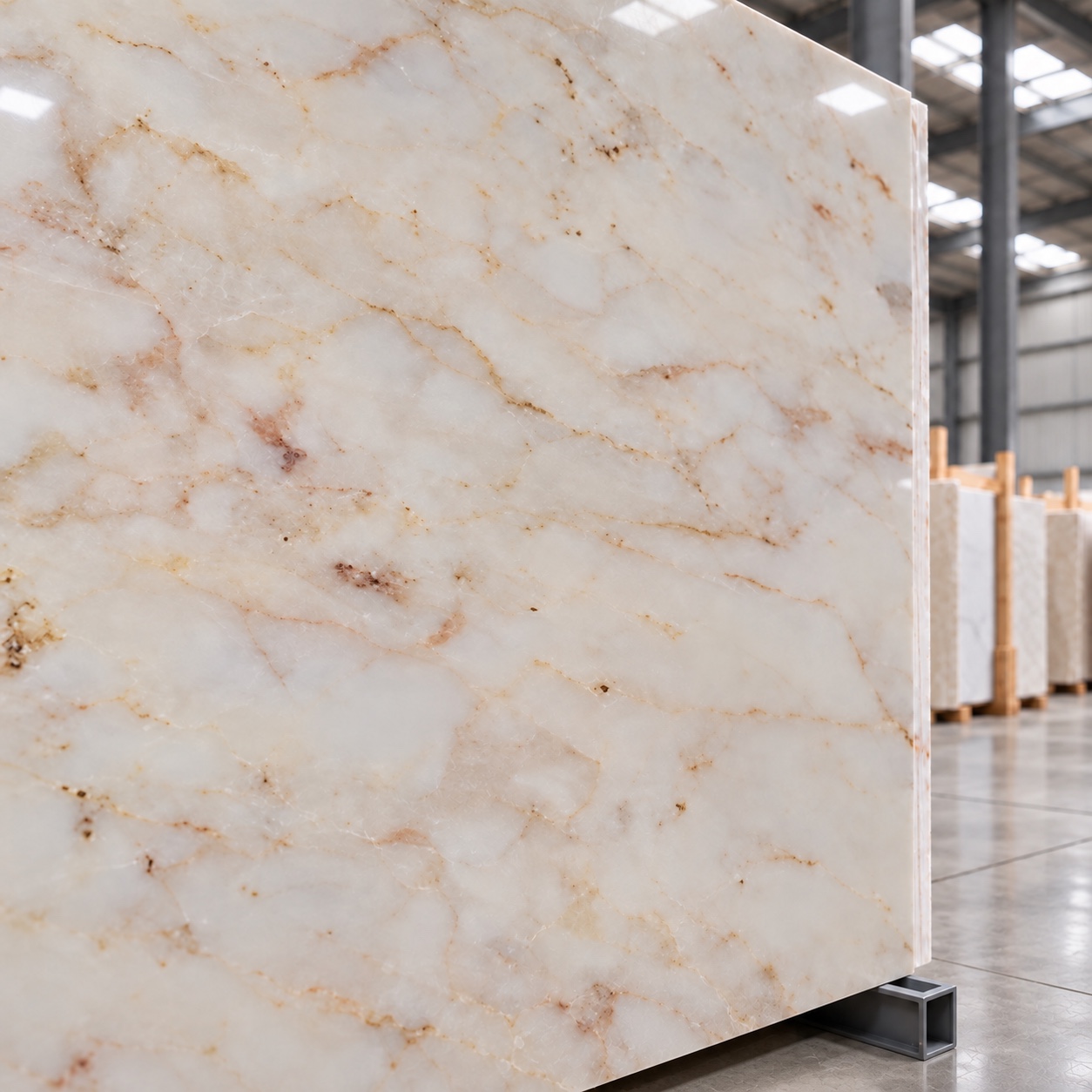 Afyon Gold marble polished surface close-up